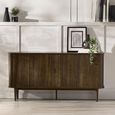 Arya Ribbed Dark Oak Large Sideboard - 160cm - 2 Door