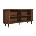 Axel Large Curved Sideboard - 160cm - 2 Door - Walnut Fluted