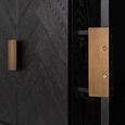 Blackbone Black and Brass 4 Door Extra Large Sideboard - 225cm