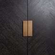 Blackbone Black and Brass 4 Door Extra Large Sideboard - 225cm