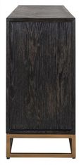 Blackbone Black and Brass 4 Door Extra Large Sideboard - 225cm