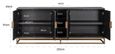 Blackbone Black and Brass 4 Door Extra Large Sideboard - 225cm