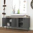 Clearance - Dexter Large Sideboard - 4 Door - Anthracite and Mocha