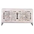 Clearance - Quintana Sideboard - Washed Carved - Mango Wood - 2 Door - Medium - 150cm - A417
