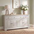 Cromwell Sideboard - 4 Door - 3 Drawer - 162.4cm - Large - Grey Painted