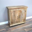 Sideboard - Carved Mango Wood - 2 Door - Small - 91cm