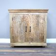 Sideboard - Carved Mango Wood - 2 Door - Small - 91cm
