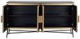 Ironville Brass Ribbed Large 4 Door Sideboard