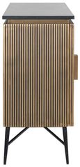 Ironville Brass Ribbed Large 4 Door Sideboard