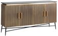 Ironville Brass Ribbed Large 4 Door Sideboard