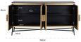 Ironville Brass Ribbed Large 4 Door Sideboard