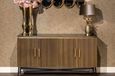Ironville Brass Ribbed Large 4 Door Sideboard