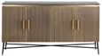 Ironville Brass Ribbed Large 4 Door Sideboard