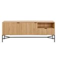 Jaipur Extra Large Sideboard - 2 Door - 180cm - Fluted - Oak