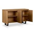 Jersey Sideboard - 4 Door Large - 130cm - Industrial Style - Oak