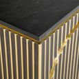 Les Arcs Brushed Gold Ribbed 3 Door Large Sideboard - 160cm