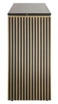 Les Arcs Brushed Gold Ribbed 3 Door Large Sideboard - 160cm