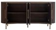 Luxor Brushed Brass Ribbed 4 Door Extra Large Curved Sideboard
