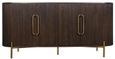 Luxor Brushed Brass Ribbed 4 Door Extra Large Curved Sideboard