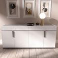 Modern Mara White 195cm 4 Door Large Buffet Sideboard with Metal Handle thumbnail