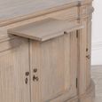 Rustic Wooden Curved Sideboard - 4 Door - Large