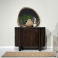 Salano Curved Sideboard - 2 Door - Small - Chestnut - Mango Wood