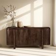 Salano Curved Sideboard - 4 Door - Large - Chestnut - Mango Wood