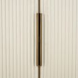 Tivoli White Ribbed Extra Large 4 Door Sideboard with Gold Trim