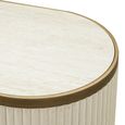 Tivoli White Ribbed Extra Large 4 Door Sideboard with Gold Trim