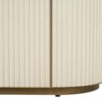 Tivoli White Ribbed Extra Large 4 Door Sideboard with Gold Trim