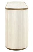 Tivoli White Ribbed Extra Large 4 Door Sideboard with Gold Trim
