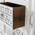 Lomax White Carved Mango Wood 150cm 2 Door Medium Sideboard thumbnail 5