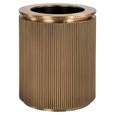 Ironville Brass Ribbed Round Planter 