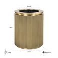 Ironville Brass Ribbed Round Planter 