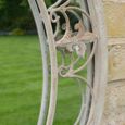 Garden Wall Mirror - Round - White - Metal - 70cm x 70cm