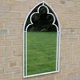 Garden Wall Mirror - Arch - White - Metal - 60cm x 108cm