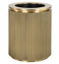 Ironville Brass Ribbed Round Planter 