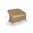 Brayford Outdoor Bench Natural Rattan