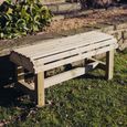 Garden Bench - Backless - Timber Wood