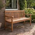 Bison Garden Bench - 150cm - Natural - Teak Wood