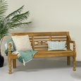 Station Kasar Garden Bench - 150cm - Rustic - Teak Wood