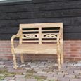 Station Garden Bench - 100cm - Natural - Teak Wood