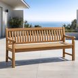 Patrick 5 Garden Bench - 200cm - Natural - Teak Wood