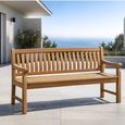 Patrick Garden Bench - 180cm - Natural - Teak Wood