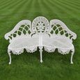 Garden Bench - White Aluminium