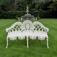 Garden Bench - White Aluminium