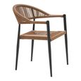 Canari Garden Dining Armchair - Set of 2 - Curved - Rattan