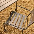 Oslo Garden Stacking Dining Armchair - Grey Metal