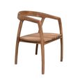 Lenzo Garden Dining Chair - Set of 2 - Curved Back - Natural - Teak Wood