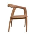 Lenzo Garden Dining Chair - Set of 2 - Curved Back - Natural - Teak Wood